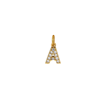 Dainty Pave Initial Charm