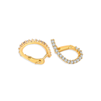 Pave Teardrop Twist Earrings