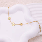 Personalized Birth Flower Charm Bracelet