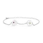 Personalized Birth Flower Charm Bracelet