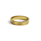 Personalized Stamped Flower Ring