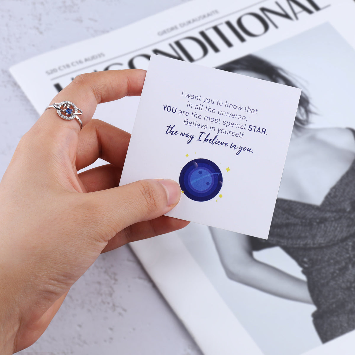 To My Special Star Planet & Stars Ring