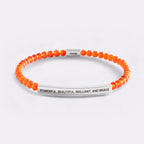 Powerful, Beautiful, Brilliant, and Brave Beaded Inspire Bracelet