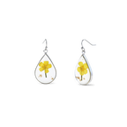 Pressed Birth Flower Earrings