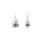 Pressed Birth Flower Earrings