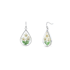 Pressed Birth Flower Earrings