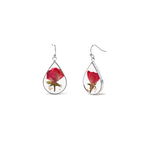 Pressed Birth Flower Earrings