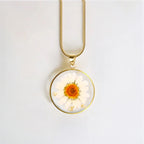 Pressed Birth Flower Necklace