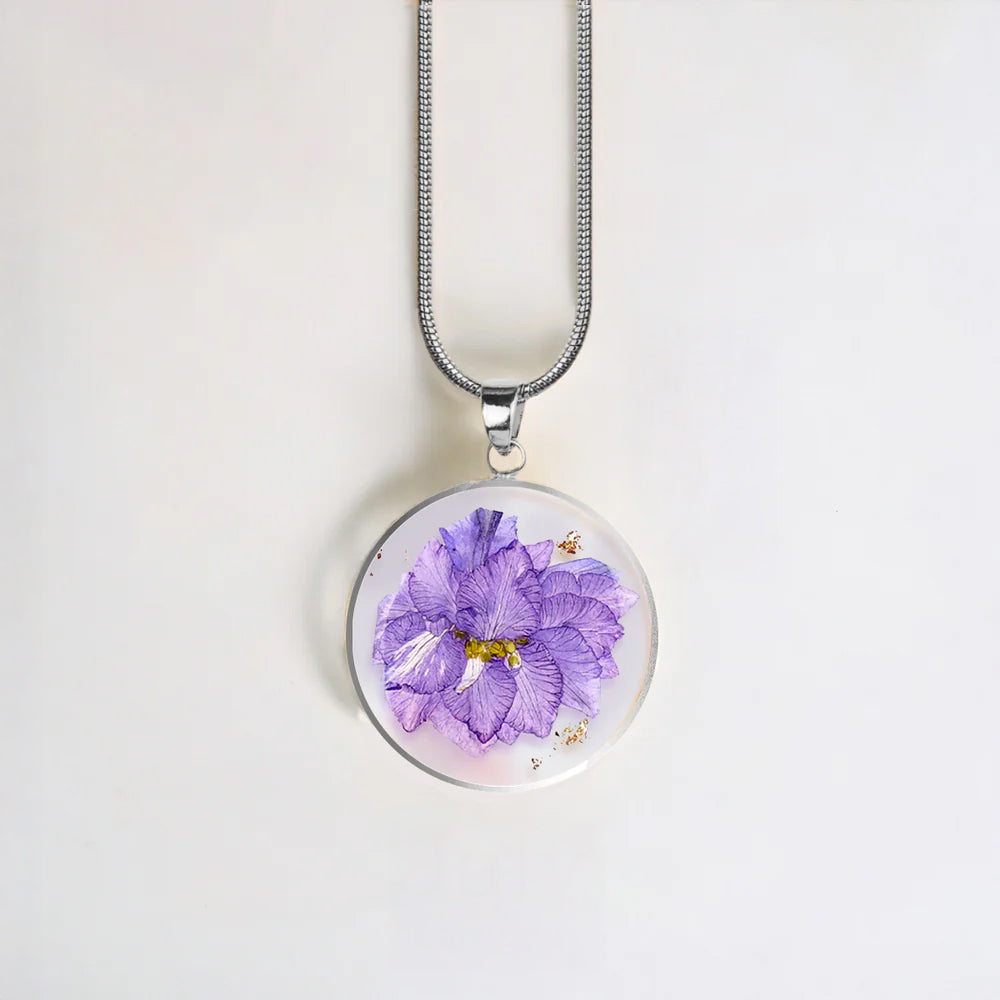 Pressed Birth Flower Necklace