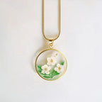 Pressed Birth Flower Necklace