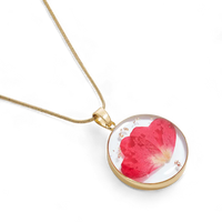 Pressed Birth Flower Necklace