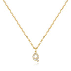 Pavé Uppercase Initial Necklace