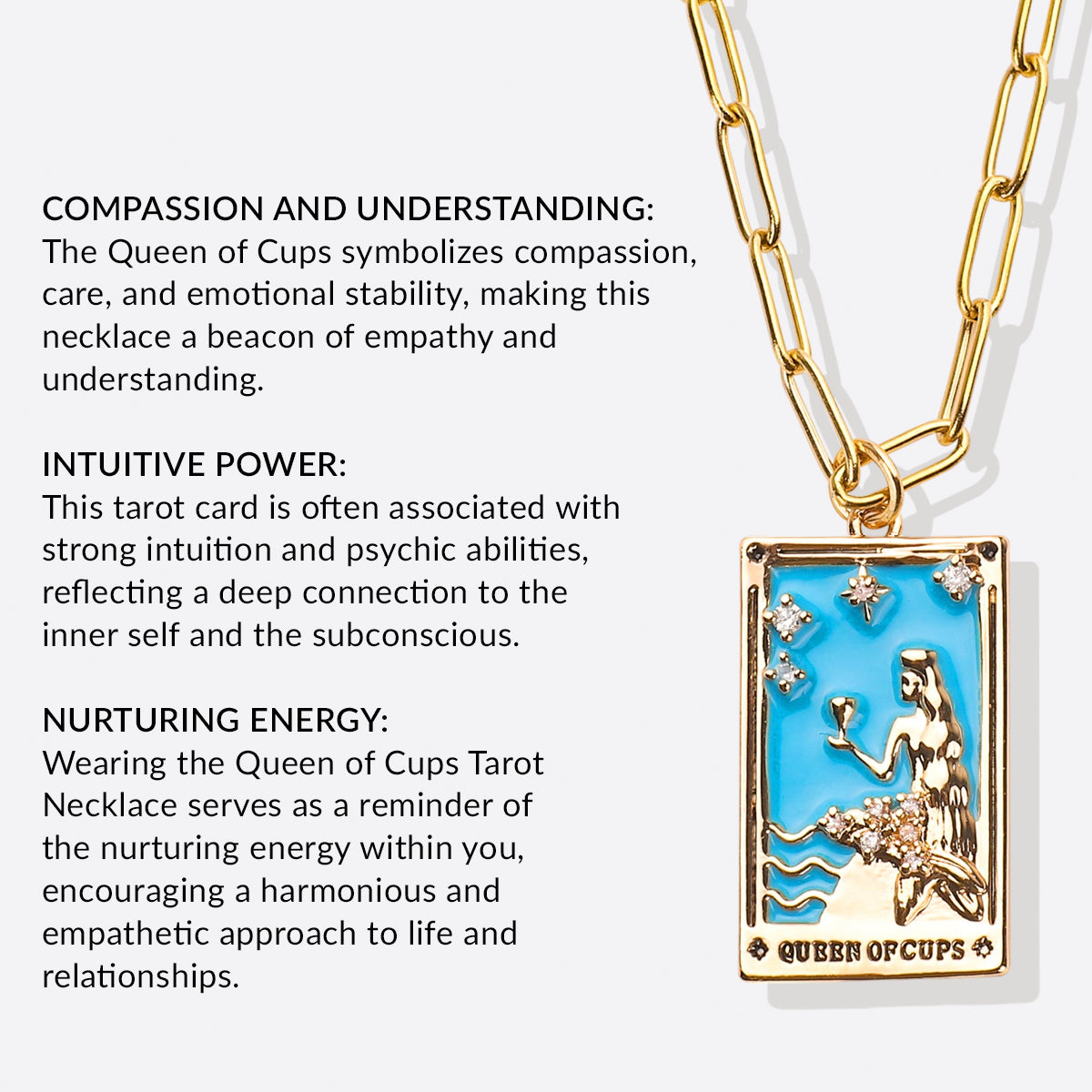 Queen of Cups Tarot Necklace