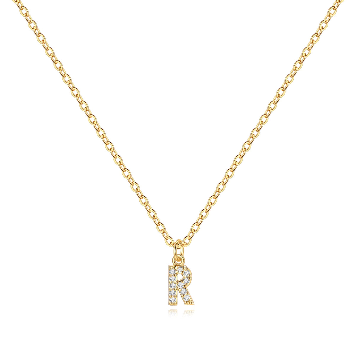 Pavé Uppercase Initial Necklace