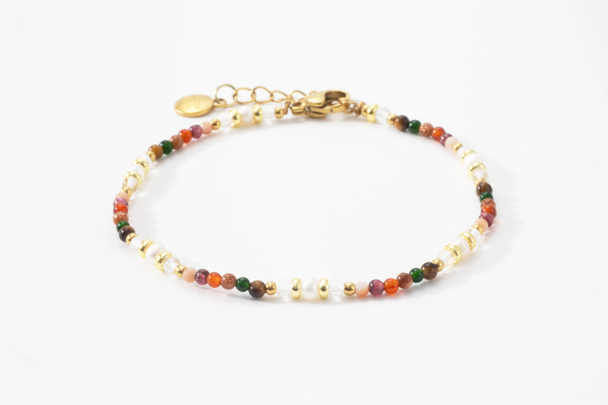 Rainbow Tourmaline Minimalist Bracelet