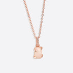 Raw Moonstone Pave Link Pendant Necklace