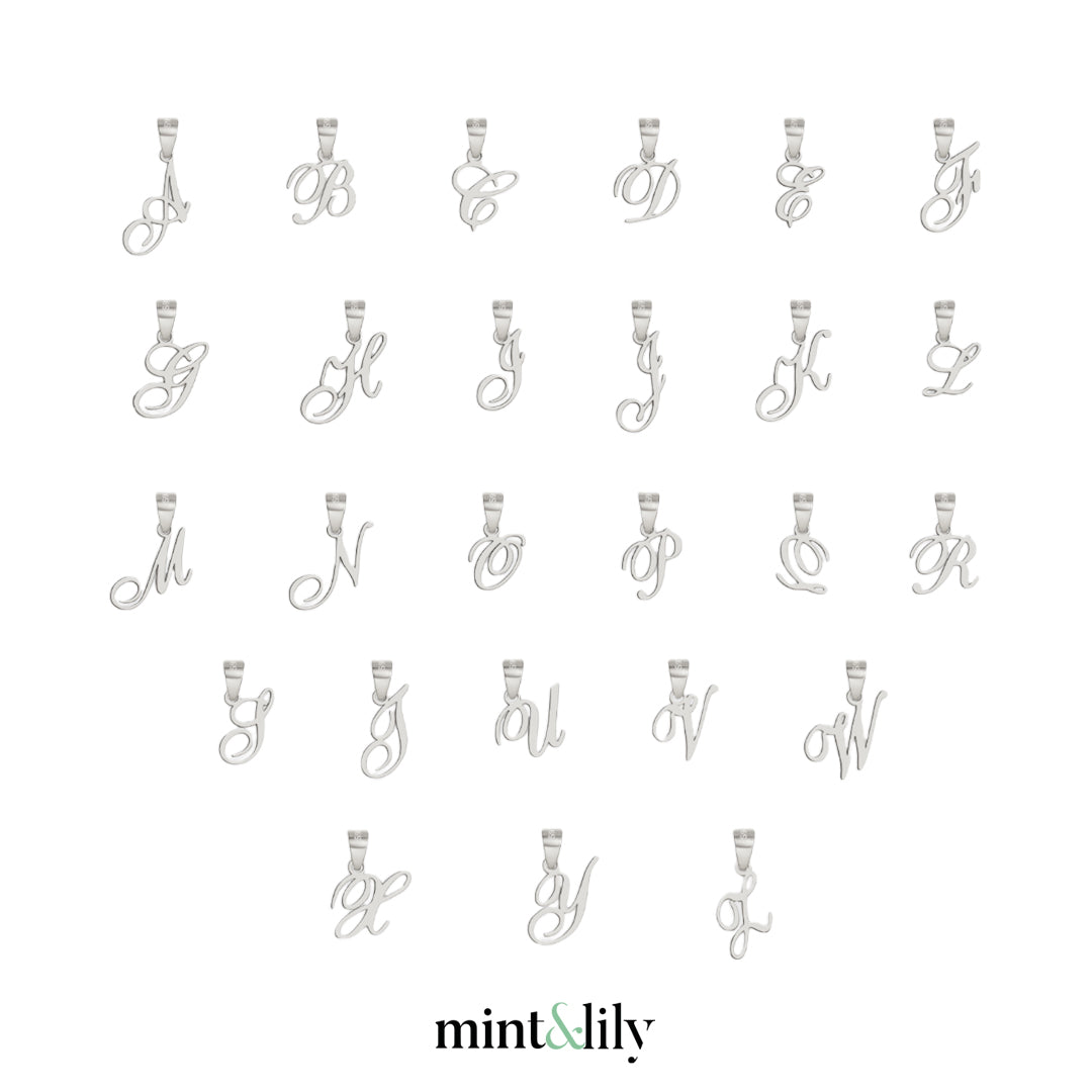 Romantic Initial Charm Pendant