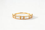 Round & Baguette Vintage Ring
