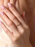 Round & Baguette Vintage Ring