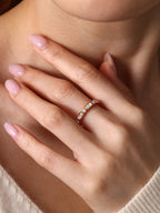 Round & Baguette Vintage Ring