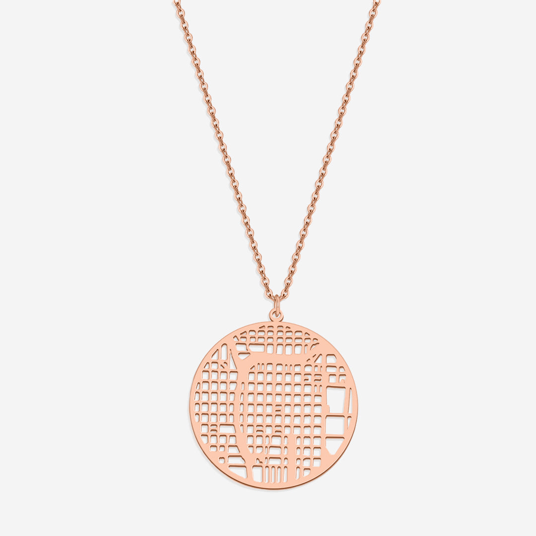 Custom Map Pendant Necklace