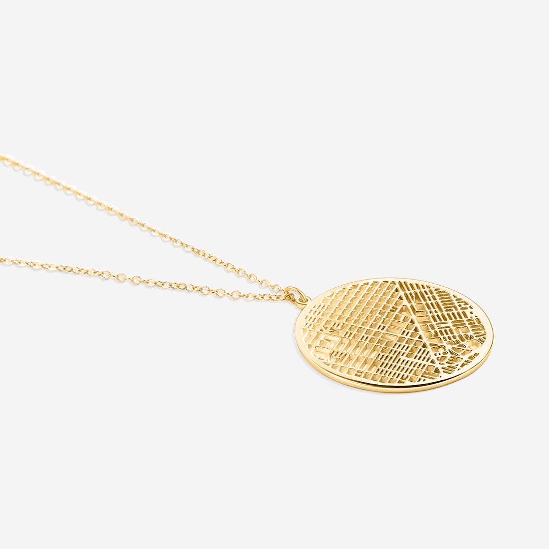 Custom Map Pendant Necklace