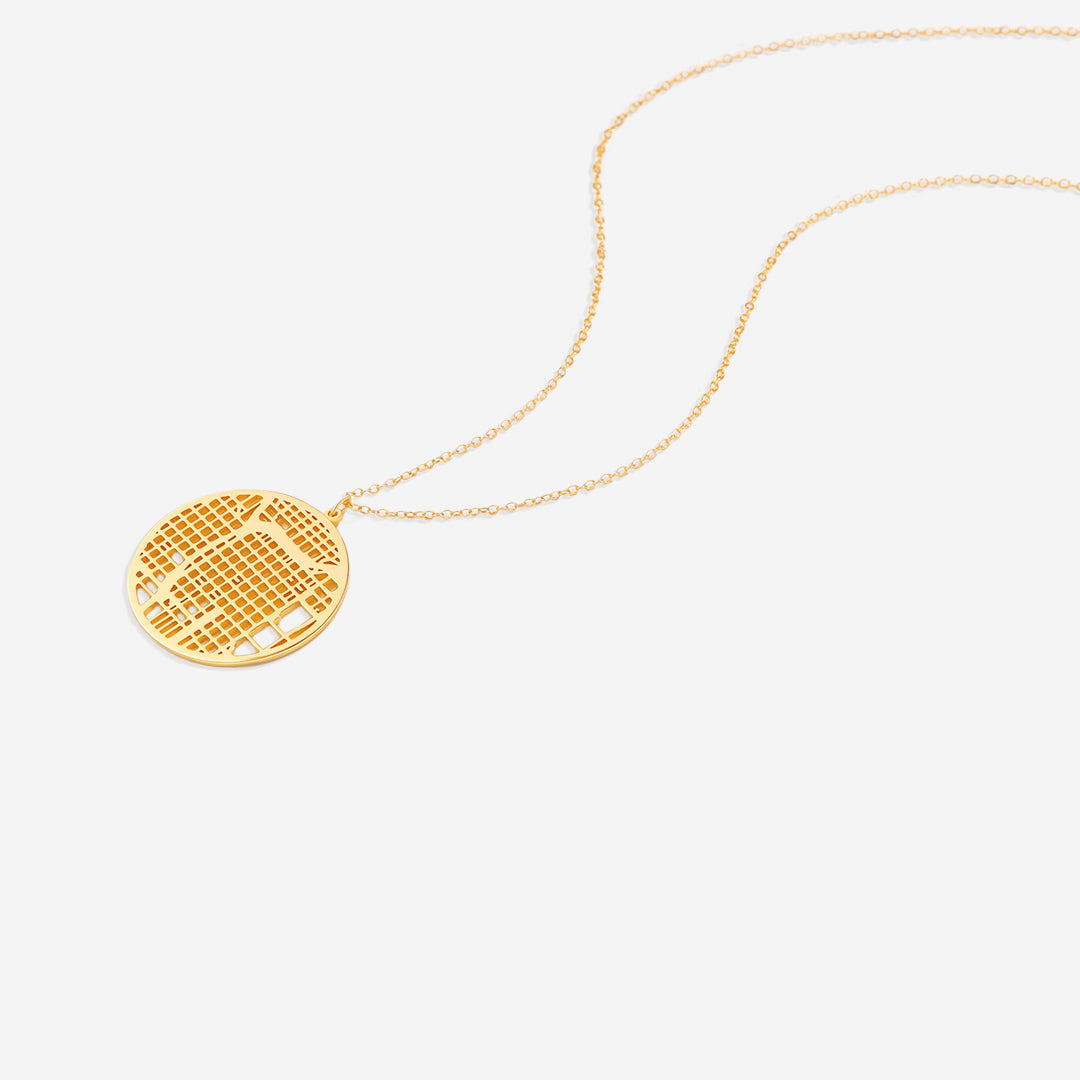 Custom Map Pendant Necklace
