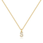 Pavé Uppercase Initial Necklace