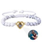 Beaded Heart Photo Bracelet