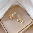 Crystal Butterfly Stud Earrings