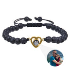 Beaded Heart Photo Bracelet