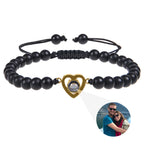 Beaded Heart Photo Bracelet