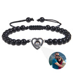 Beaded Heart Photo Bracelet