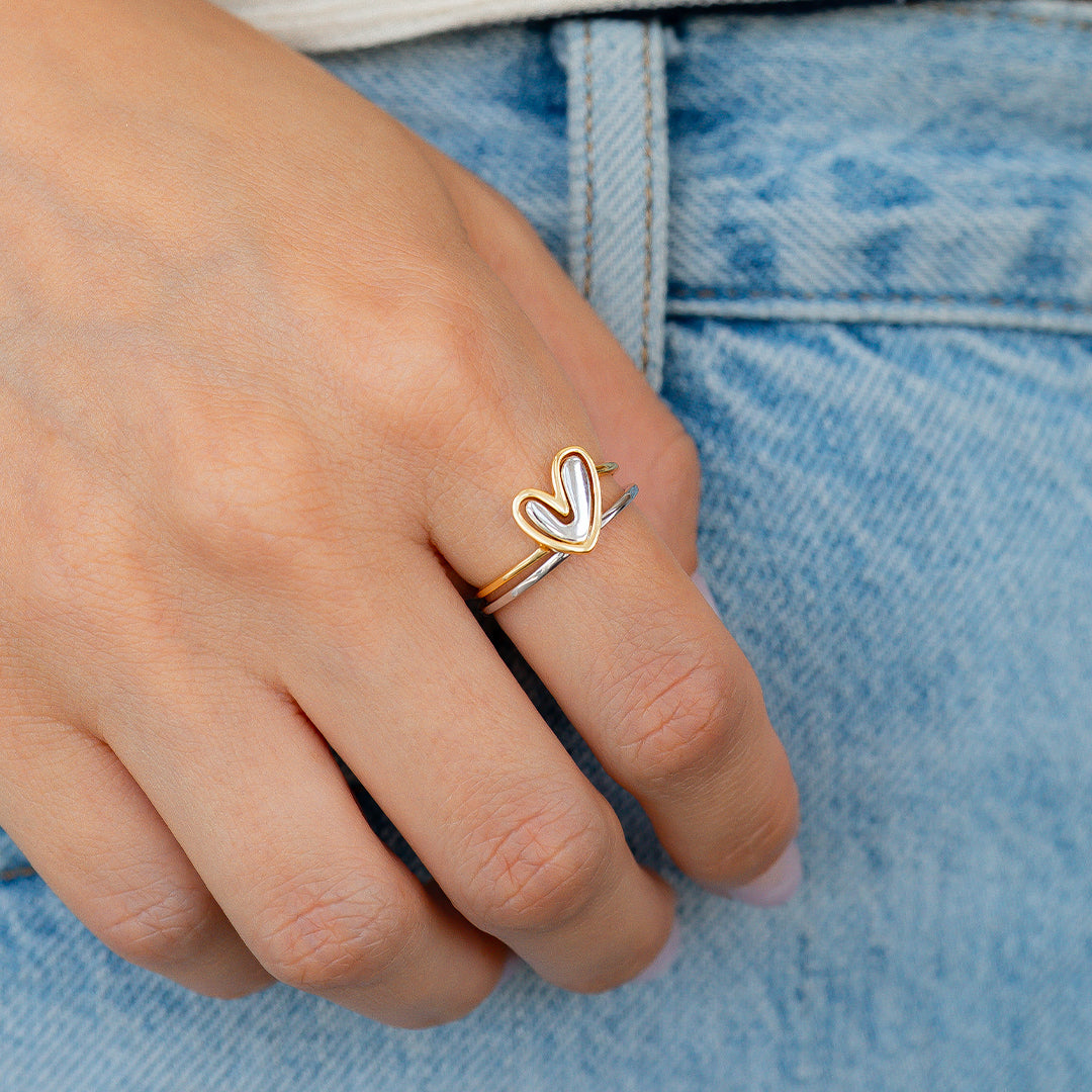 Self Love Layered Heart Ring