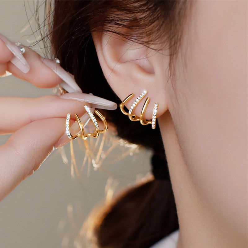 Claw Stud Wrap Earrings