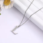 Crystal Accent Letter Satellite Necklace