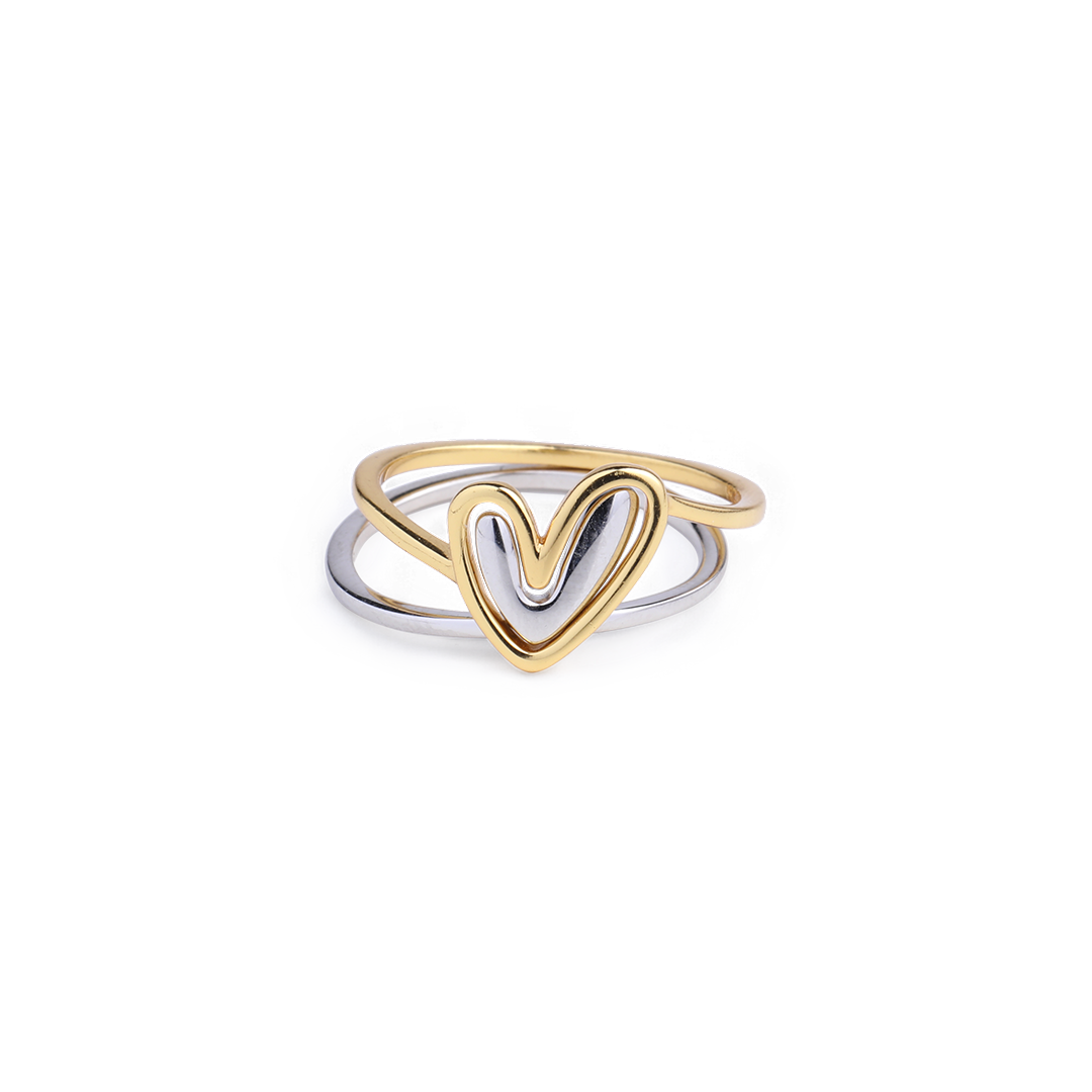 Self Love Layered Heart Ring