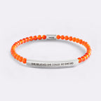 She Believed She Could, So She Did Beaded Inspire Bracelet