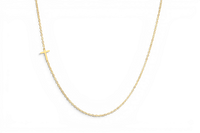 Dainty Sideways Cross Necklace