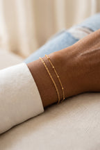 Singapore Twist and Satellite Chain Bracelet Bundle