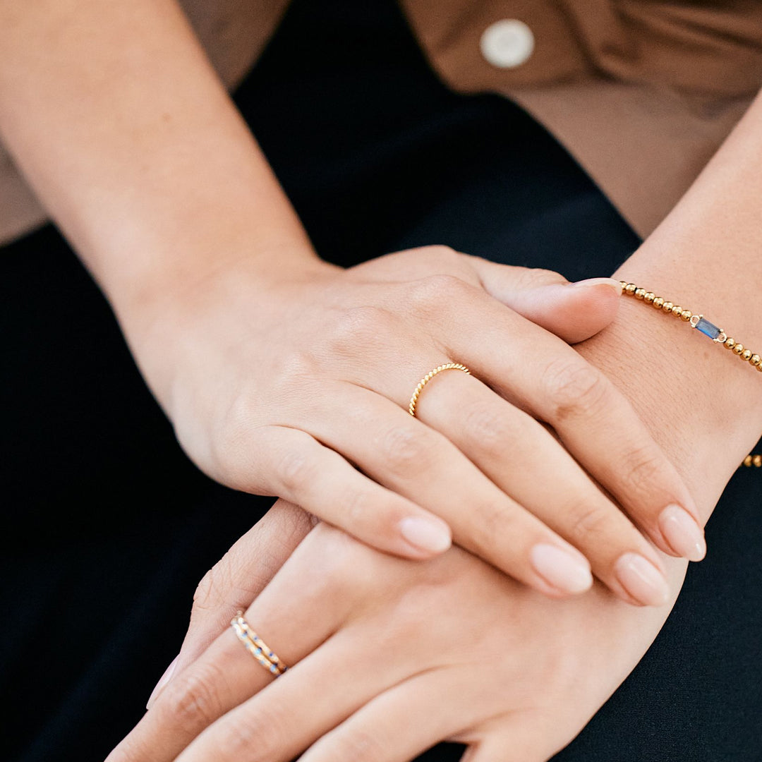 Dainty Braided Stacking Ring
