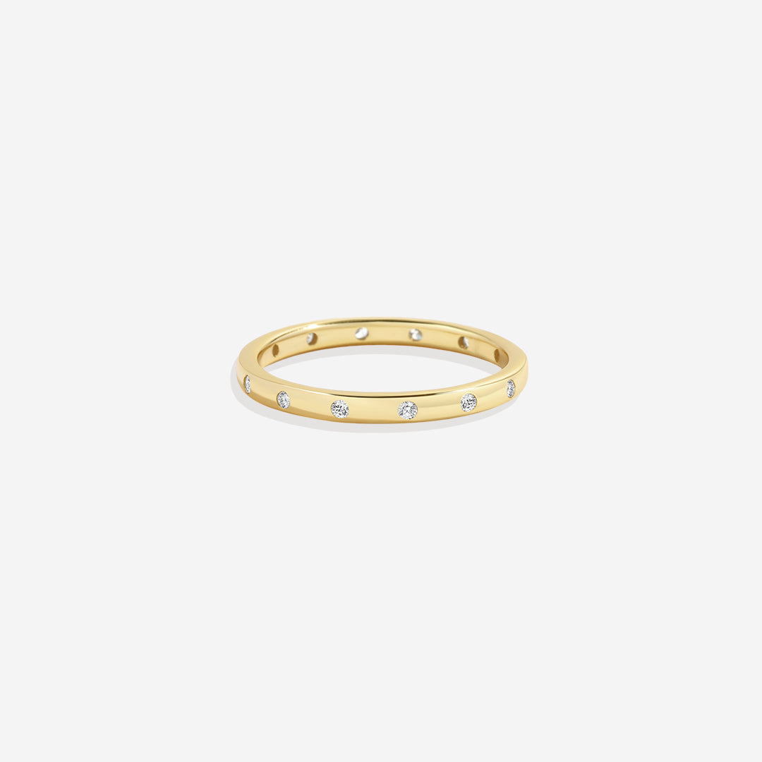 Bezel-Set Tiny Stacking Ring