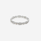 Sterling Silver Marquis and Dot Band