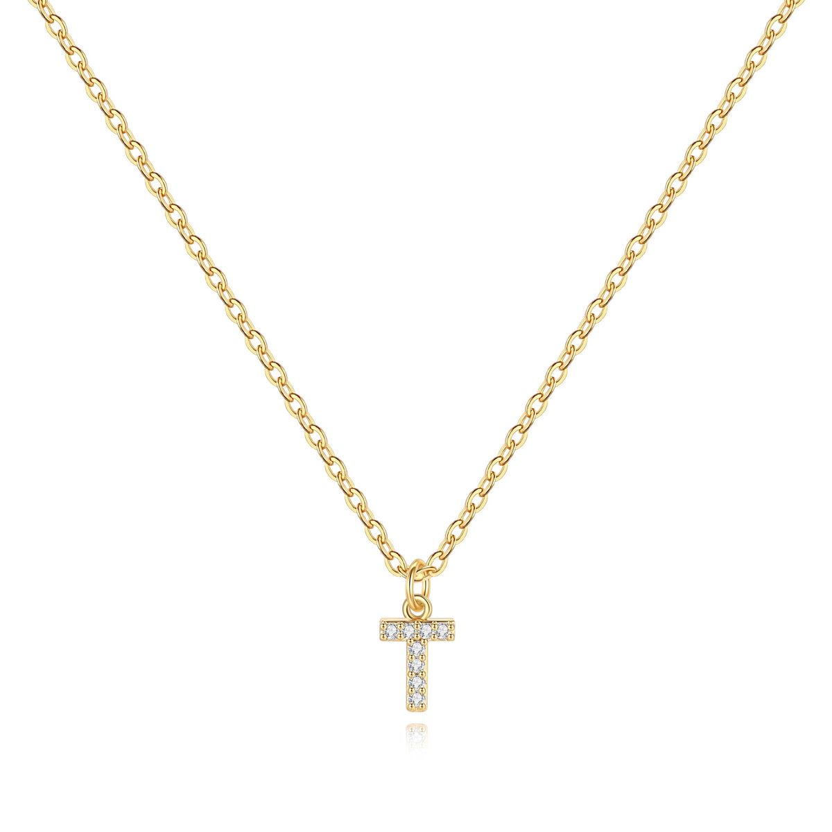Pavé Uppercase Initial Necklace