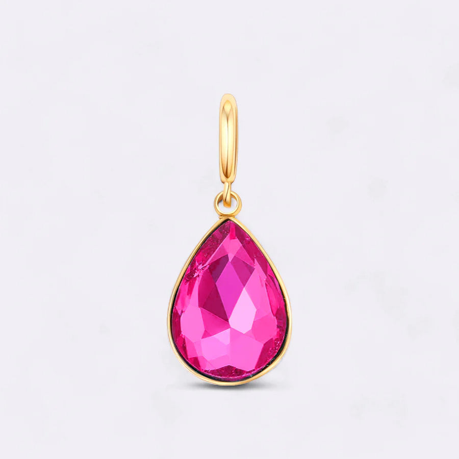 Teardrop Birthstone Charm