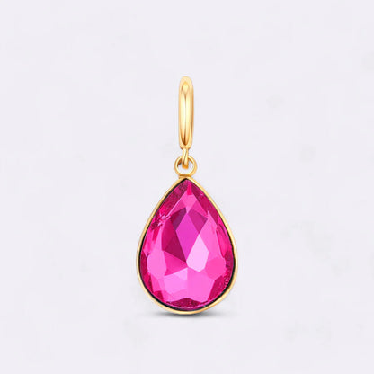 Teardrop Birthstone Charm