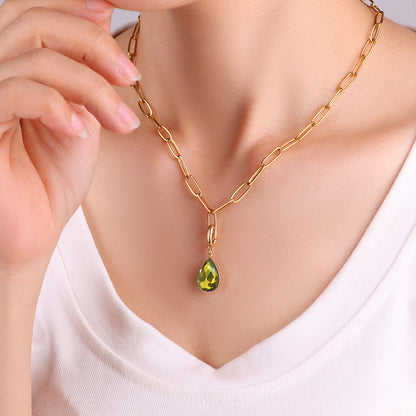 Teardrop Birthstone Charm