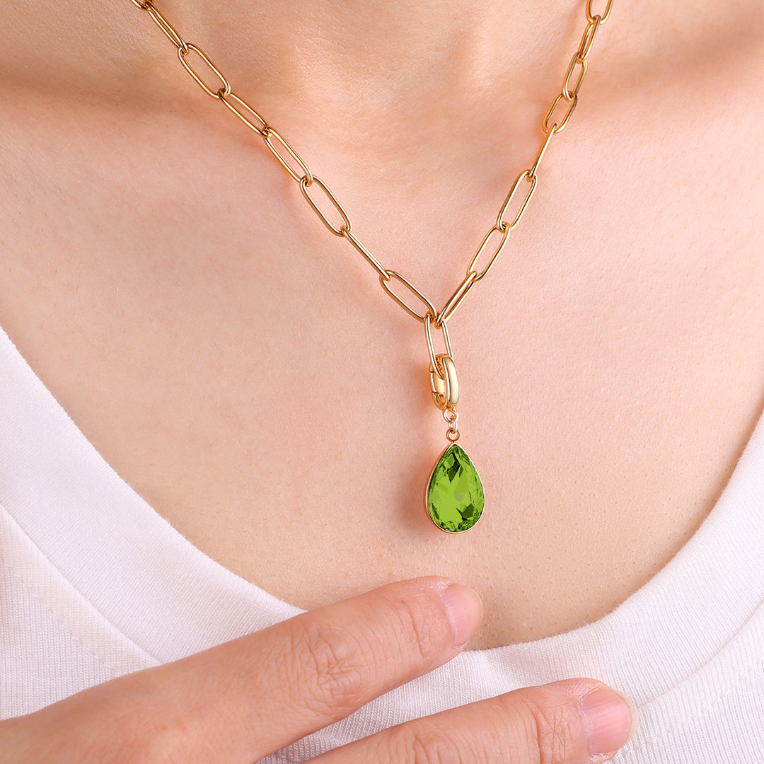 Teardrop Birthstone Charm