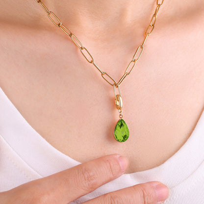 Teardrop Birthstone Charm