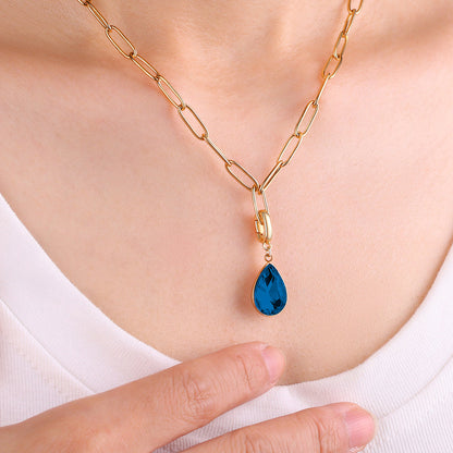 Teardrop Birthstone Charm
